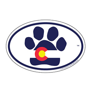 CO Paw Oval Magnet