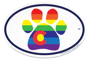 Colorado Pride Paw Magnet