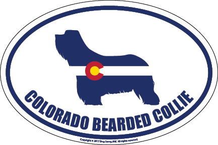 Colorado Breed Sticker Bearded Collie