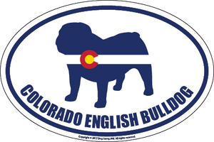 Colorado Breed Sticker English Bulldog