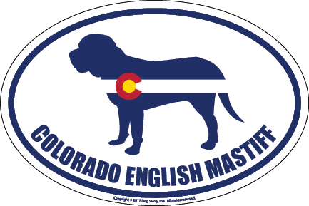 Colorado Breed Sticker English Mastiff