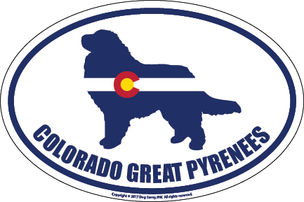 Colorado Breed Sticker Great Pyrenees