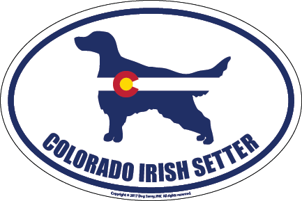 Colorado Breed Sticker Irish Setter