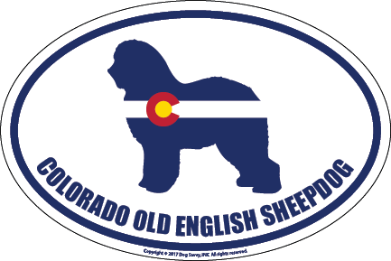 Colorado Breed Sticker Old English Sheepdog